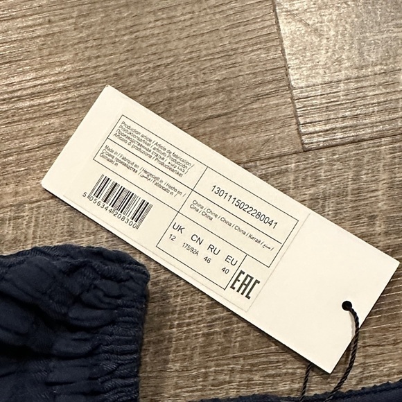 Lost Ink navy blue poof sleeve ruched Elegant Blue Dress Size 12 - Picture 7 of 12